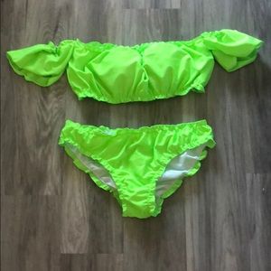 Green bathing suit